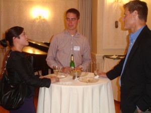 Attendees enjoy a bit of networking before the panel